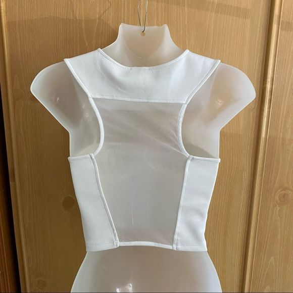 Urban Outfitters Silence + Noise • Mesh Peekaboo Racerback Crop Top - Picture 8 of 13